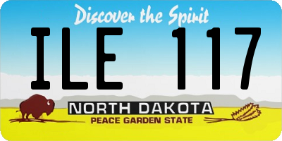 ND license plate ILE117