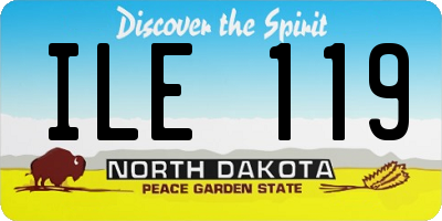 ND license plate ILE119