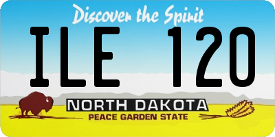 ND license plate ILE120