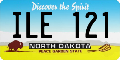 ND license plate ILE121