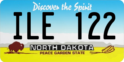 ND license plate ILE122