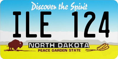 ND license plate ILE124