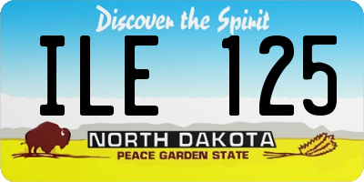 ND license plate ILE125