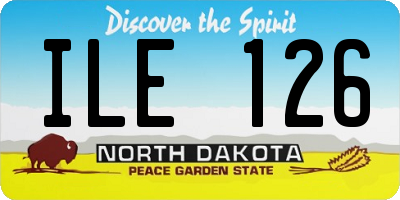 ND license plate ILE126