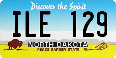 ND license plate ILE129
