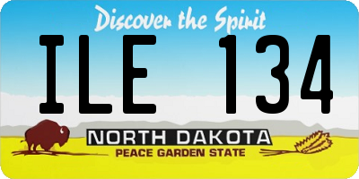 ND license plate ILE134
