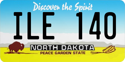 ND license plate ILE140
