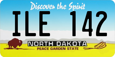 ND license plate ILE142
