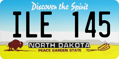 ND license plate ILE145