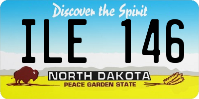 ND license plate ILE146