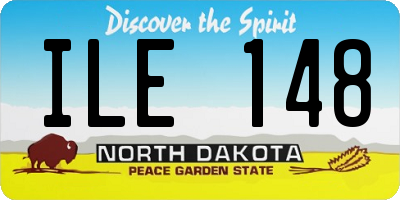 ND license plate ILE148