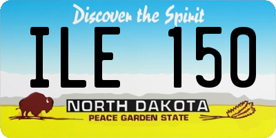 ND license plate ILE150