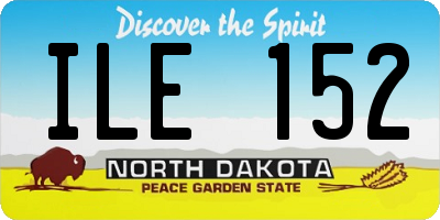 ND license plate ILE152
