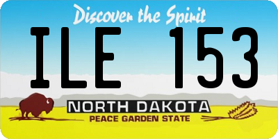 ND license plate ILE153