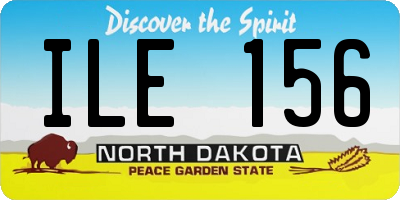 ND license plate ILE156
