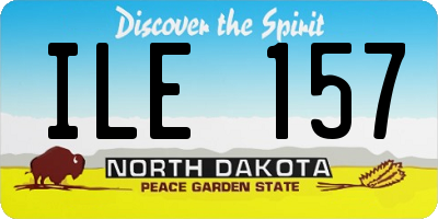 ND license plate ILE157