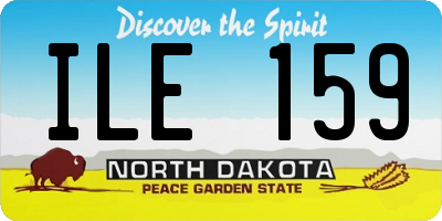 ND license plate ILE159