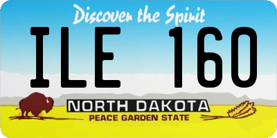 ND license plate ILE160