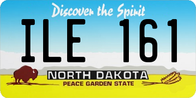 ND license plate ILE161