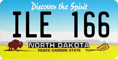 ND license plate ILE166