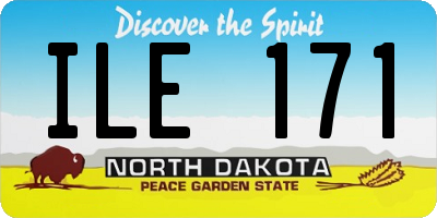 ND license plate ILE171