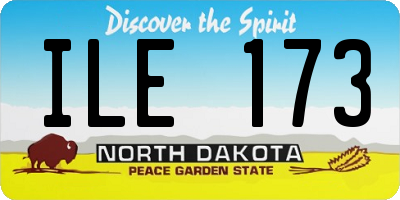 ND license plate ILE173
