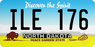 ND license plate ILE176