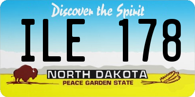 ND license plate ILE178