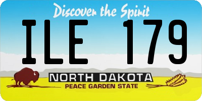 ND license plate ILE179