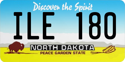 ND license plate ILE180