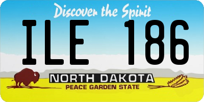 ND license plate ILE186