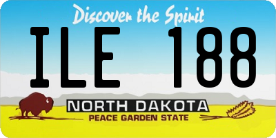 ND license plate ILE188