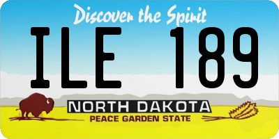 ND license plate ILE189