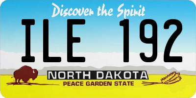 ND license plate ILE192