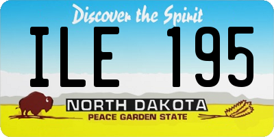 ND license plate ILE195