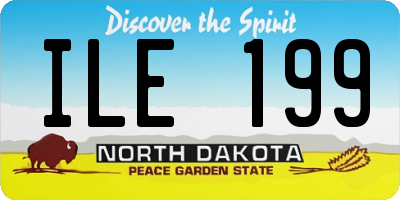 ND license plate ILE199