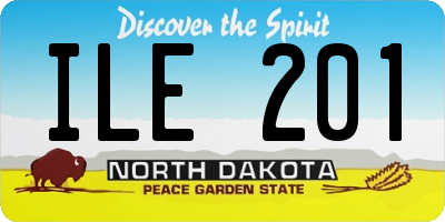 ND license plate ILE201