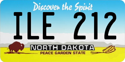 ND license plate ILE212