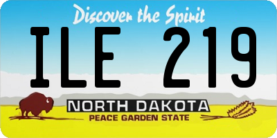 ND license plate ILE219