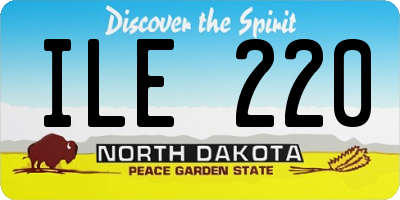 ND license plate ILE220
