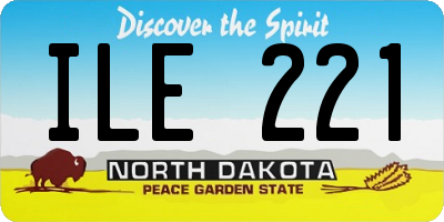 ND license plate ILE221