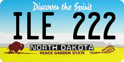 ND license plate ILE222