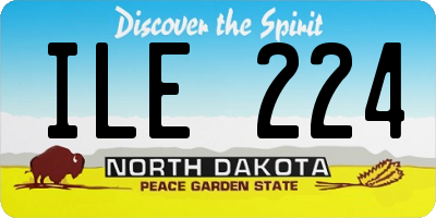 ND license plate ILE224