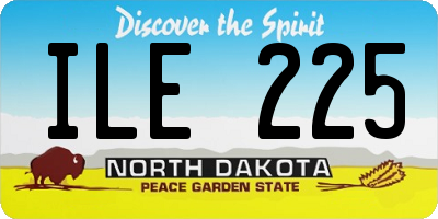 ND license plate ILE225