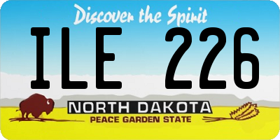 ND license plate ILE226