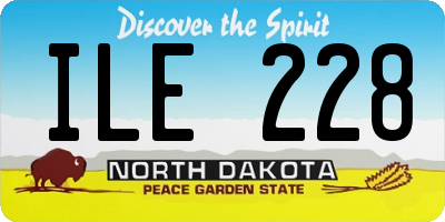 ND license plate ILE228
