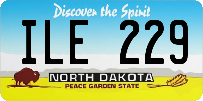 ND license plate ILE229