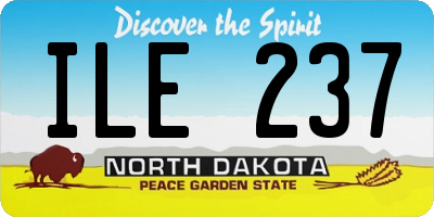 ND license plate ILE237