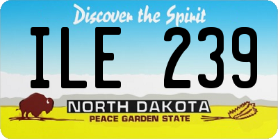 ND license plate ILE239