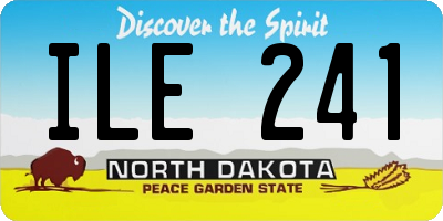 ND license plate ILE241